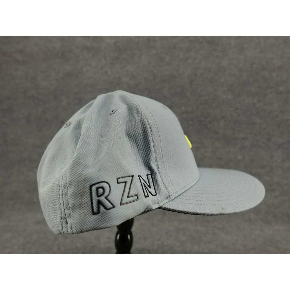 Nike‎ Golf Vapor RZN Hat Mens M/L Grey Neon Yellow Flexfit Baseball Cap